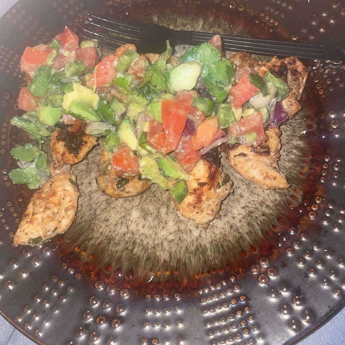 Grilled Chicken with Avocado Salsa
