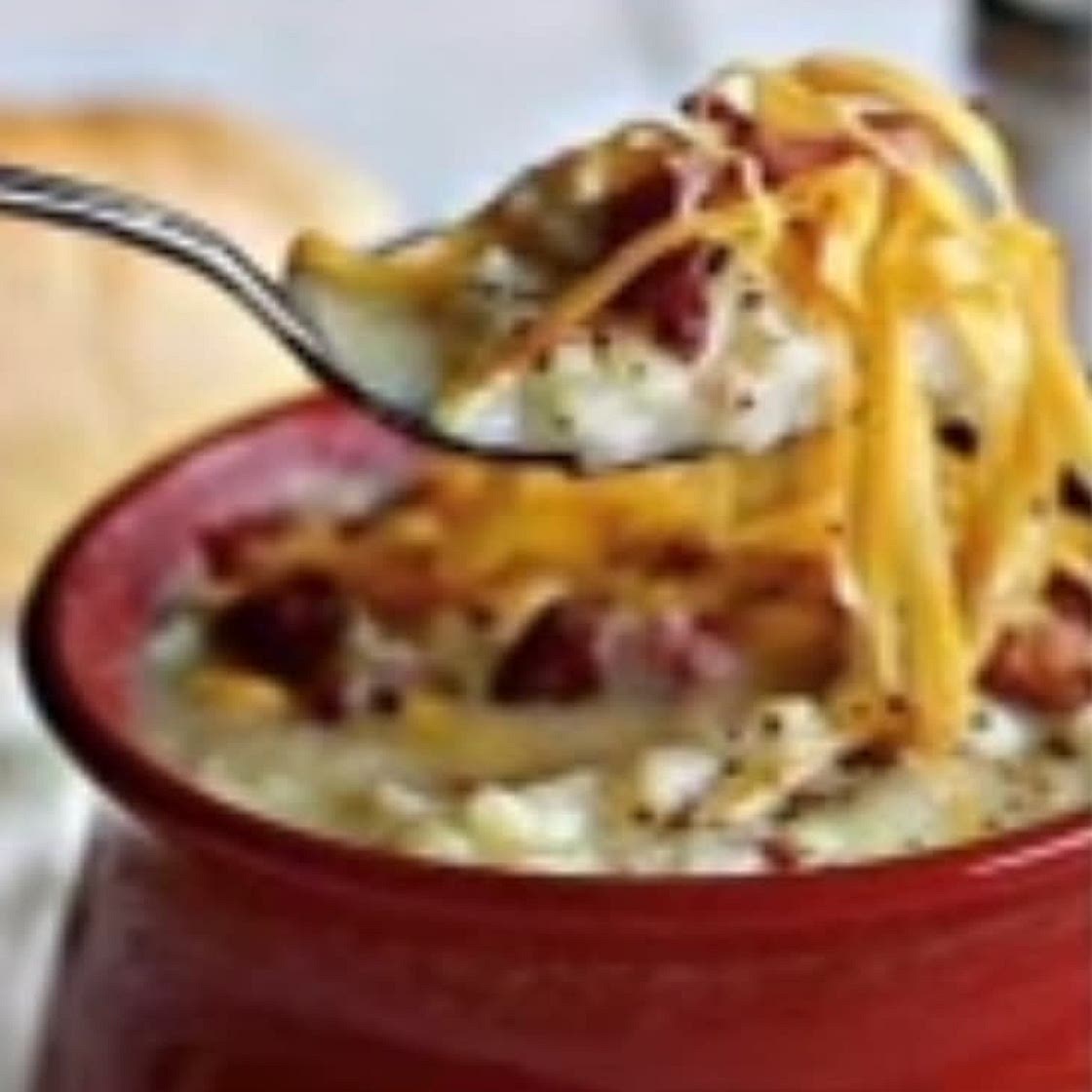 Creamy Baked Potato Soup, without the potato