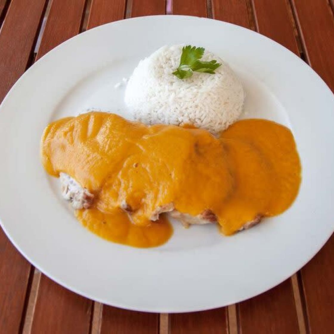 Solomillo de cerdo con salsa de zanahoria