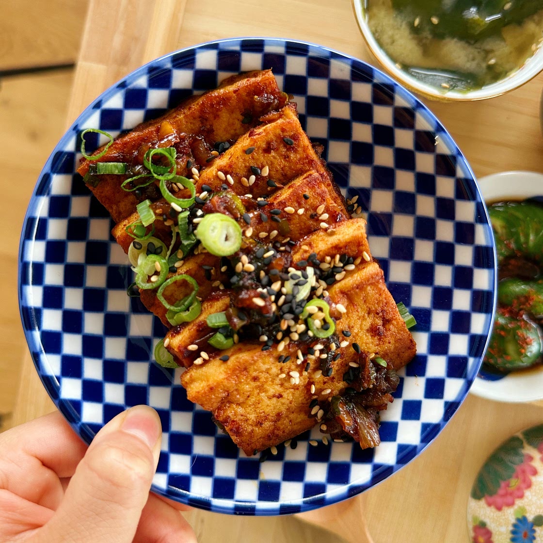 Korean Spicy Braised Tofu (Dubu Jorim)