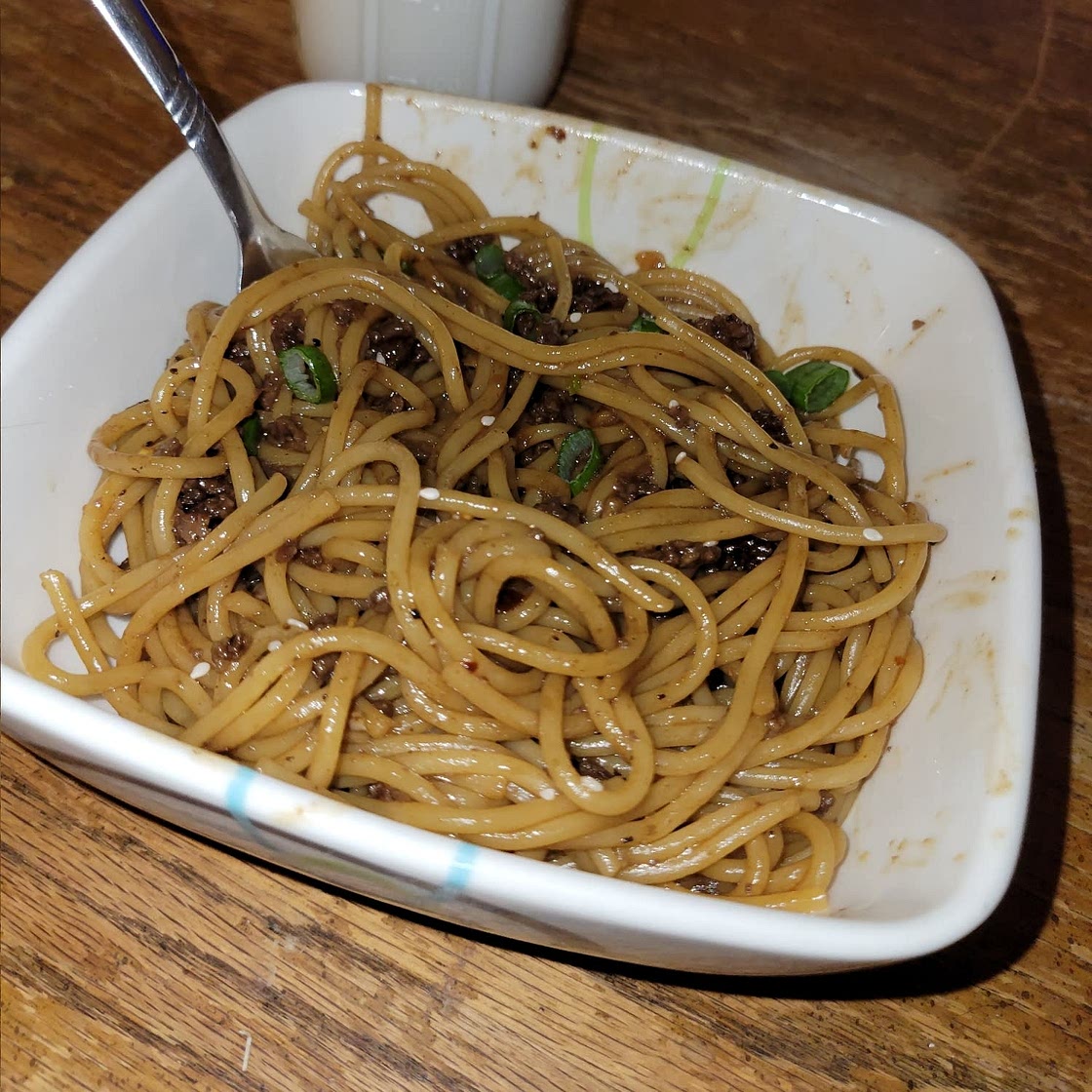 Ground Beef Mongolian Noodles