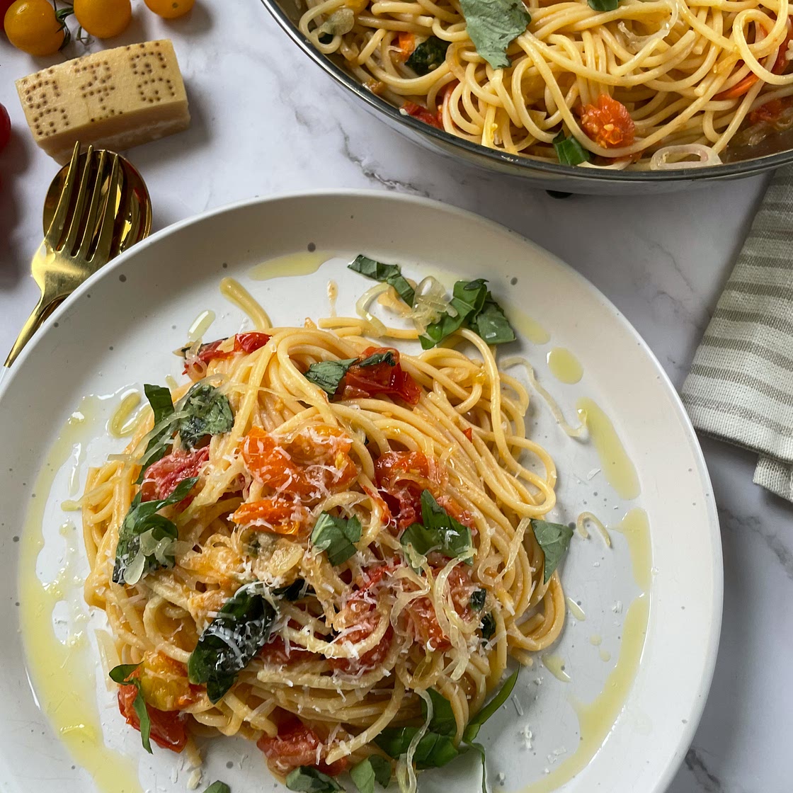 Cherry Tomato Shallot Pasta
