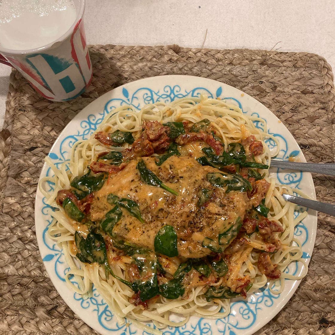 Tuscan Chicken in Parmesan Cream Sauce