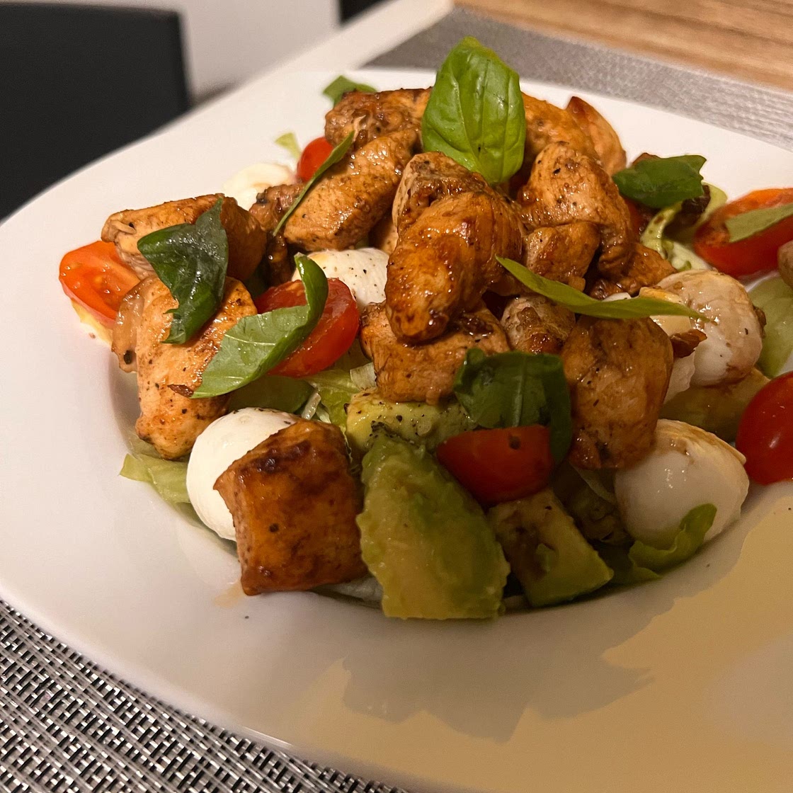 Chicken Avocado Caprese Salad