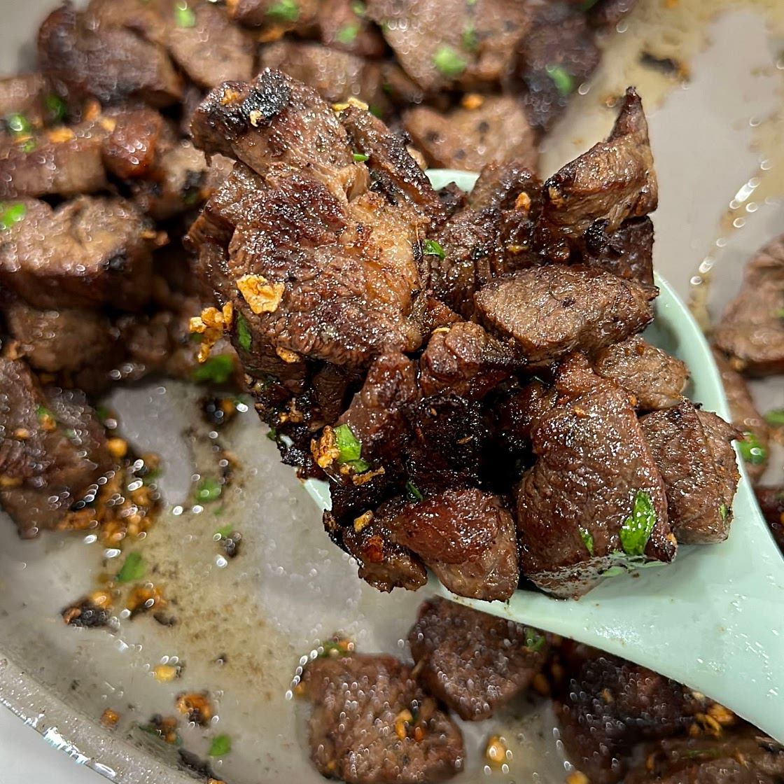 Garlic butter steak bites