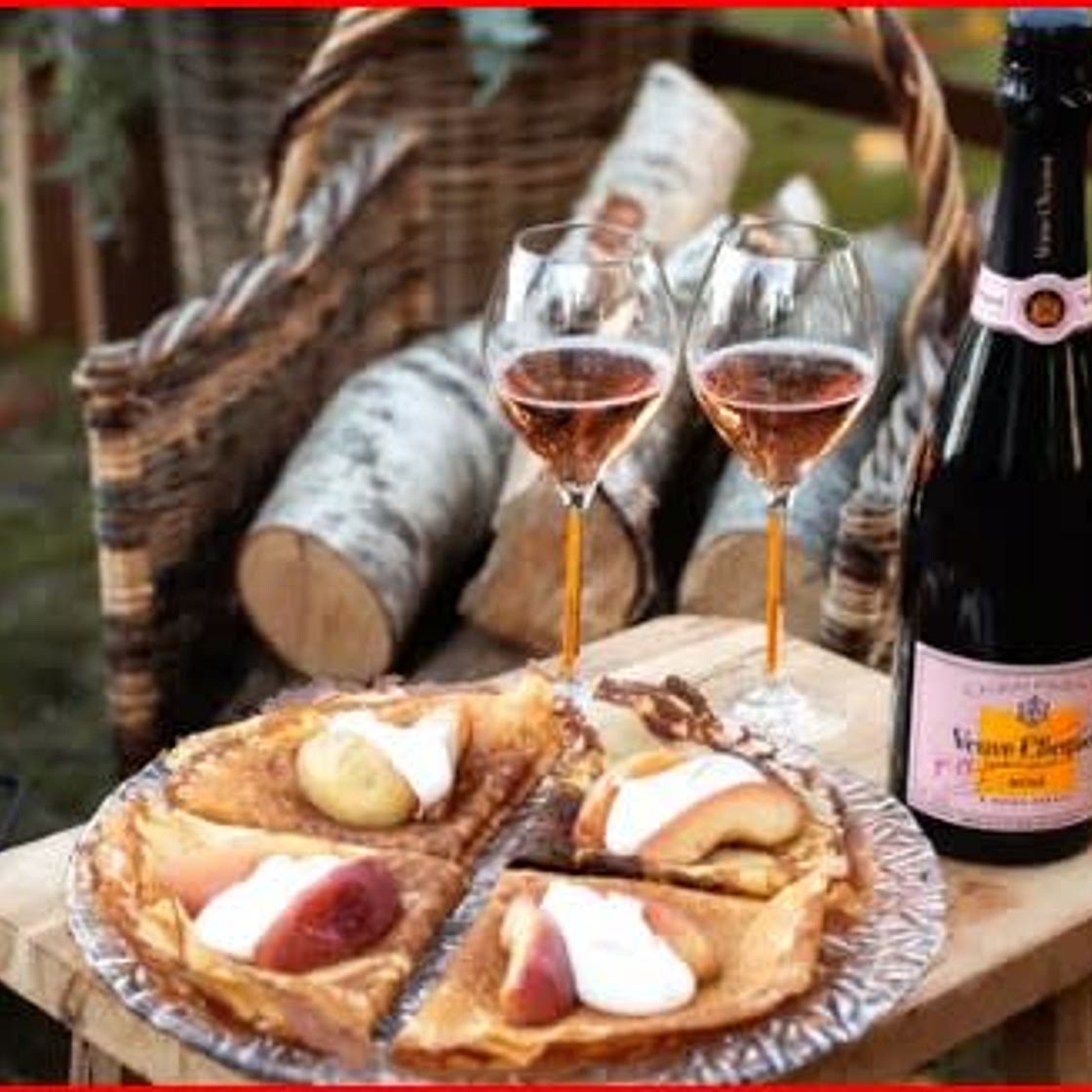 crêpes Pommes rôties, cannelle par Jean Imbert et Veuve Clicquot