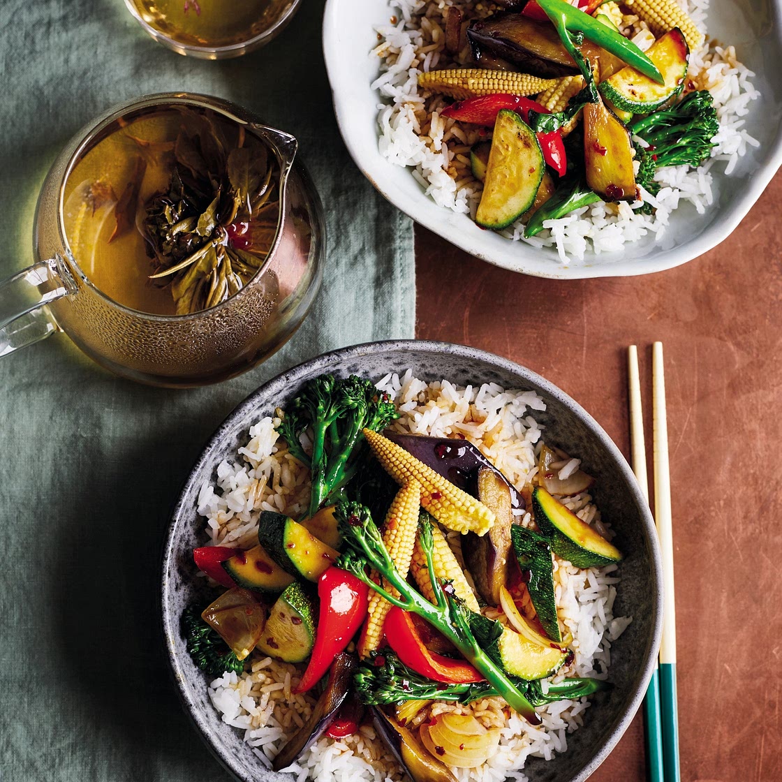 Teriyaki vegetable rice bowl recipe
