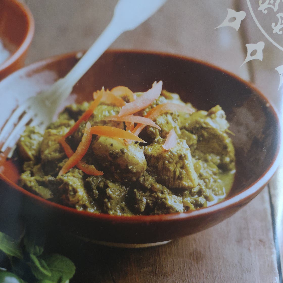 Green Chicken with cilantro sauce