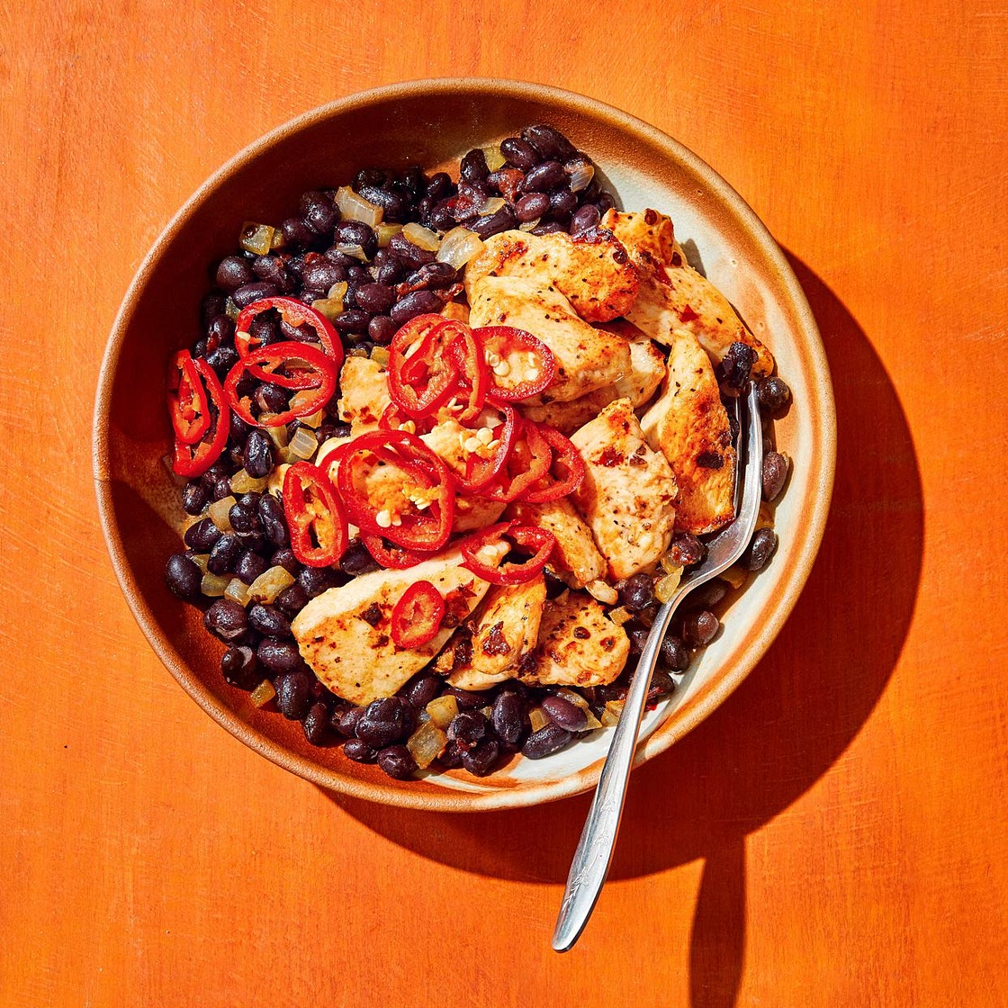 Adobo Chicken and Black Beans