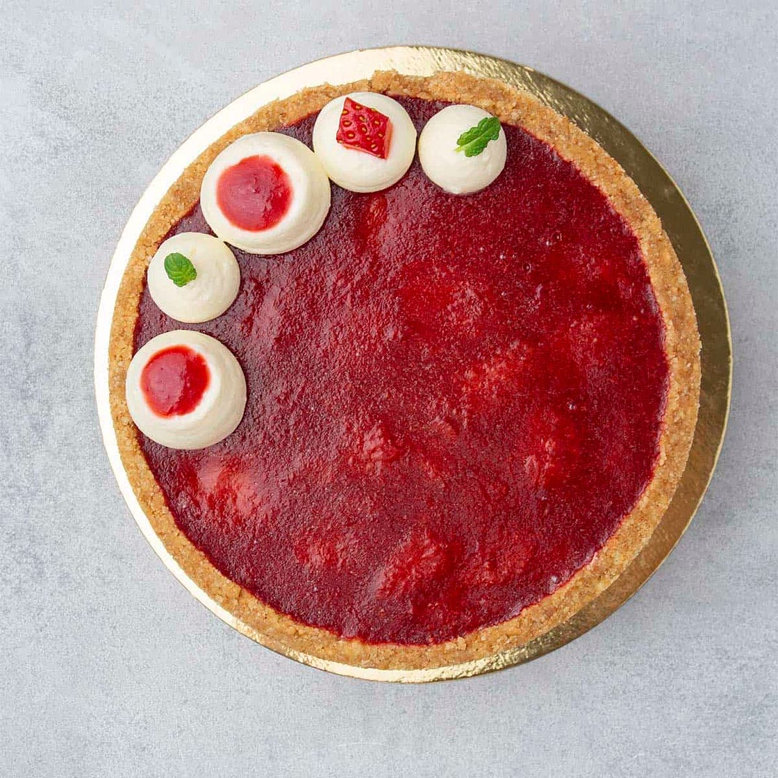 No bake Strawberry cheesecake