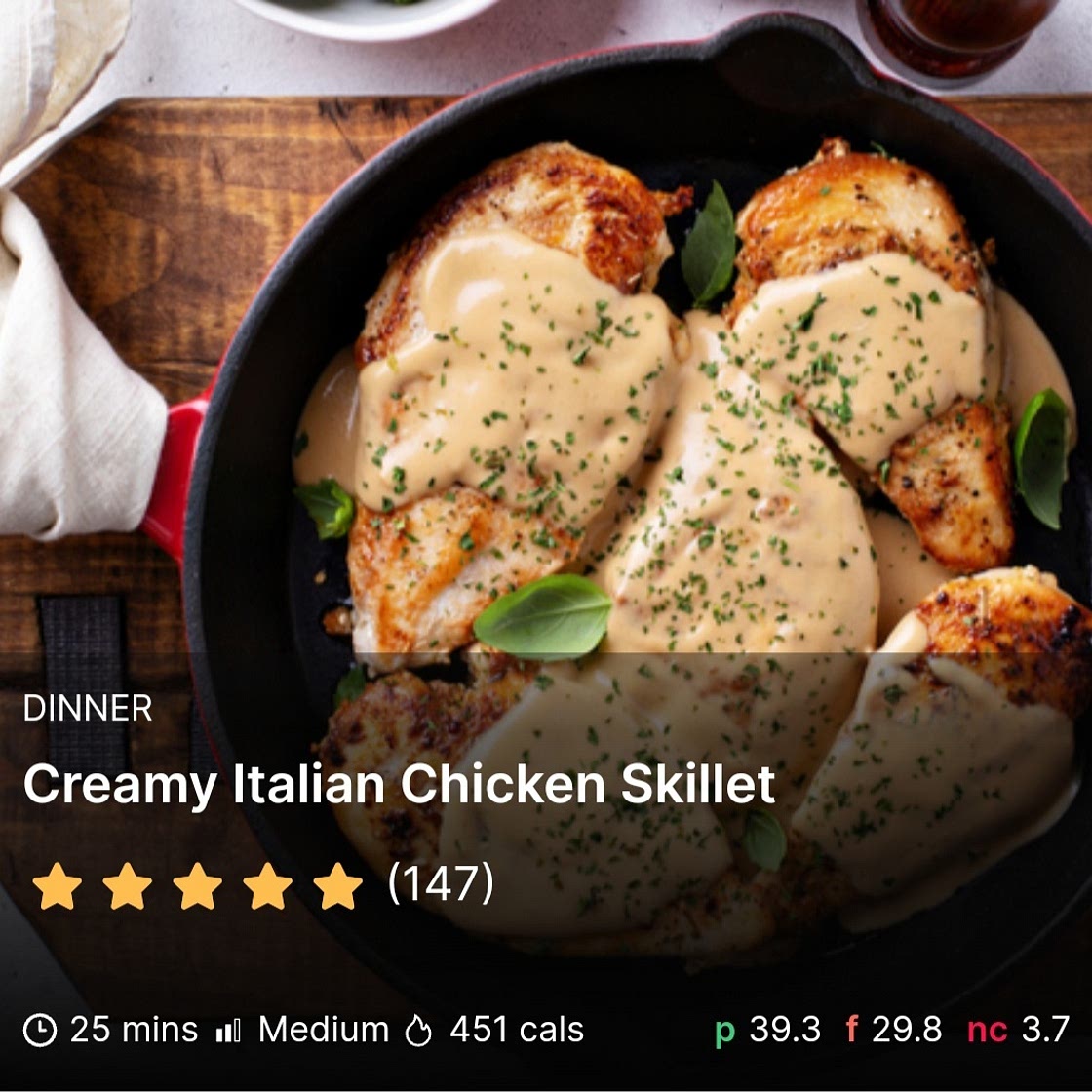 Creamy Italian Chicken Skillet