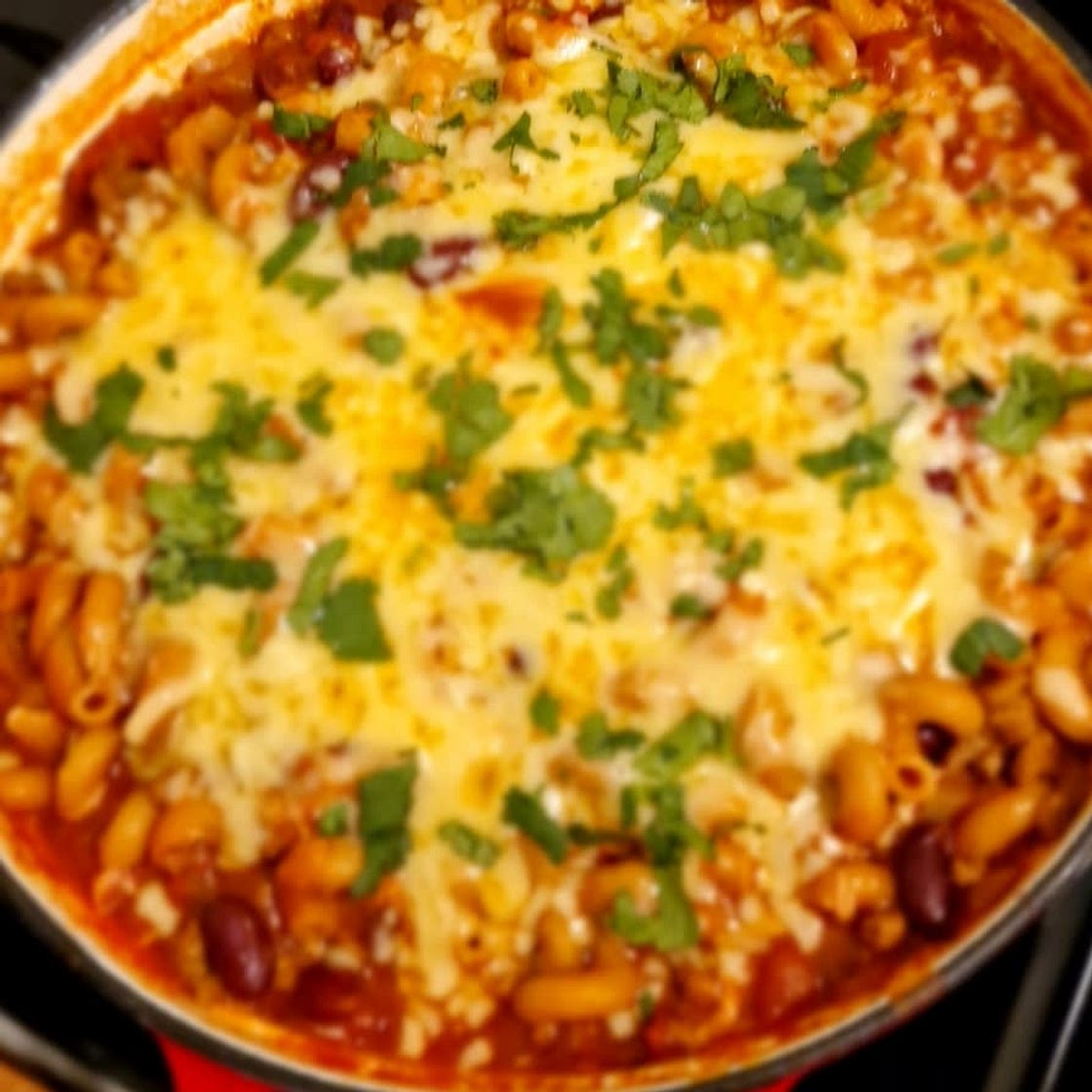 One Pot Chili Mac and Cheese