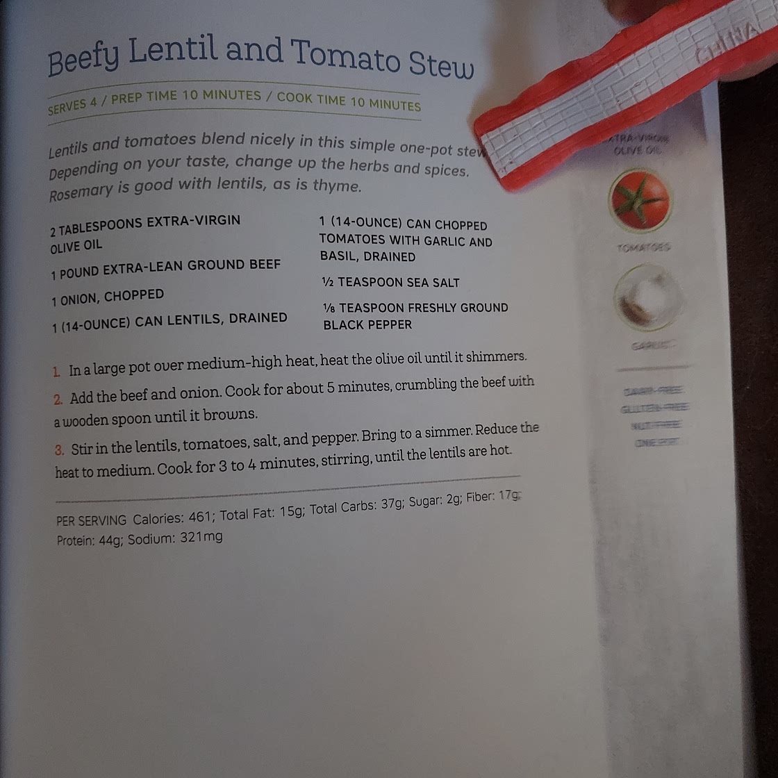 Beefy Lentil and tomato stew