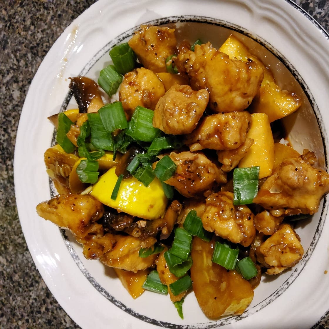 Zucchini Mushroom Chicken Stir Fry