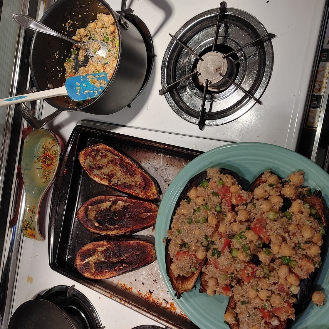 Easy Mediterranean Stuffed Eggplant Recipe (Vegetarian)