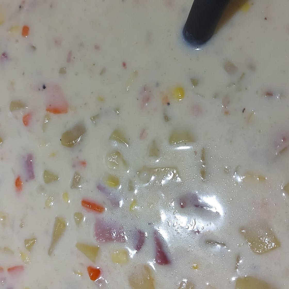 Creamy Ham Potato and Corn Chowder