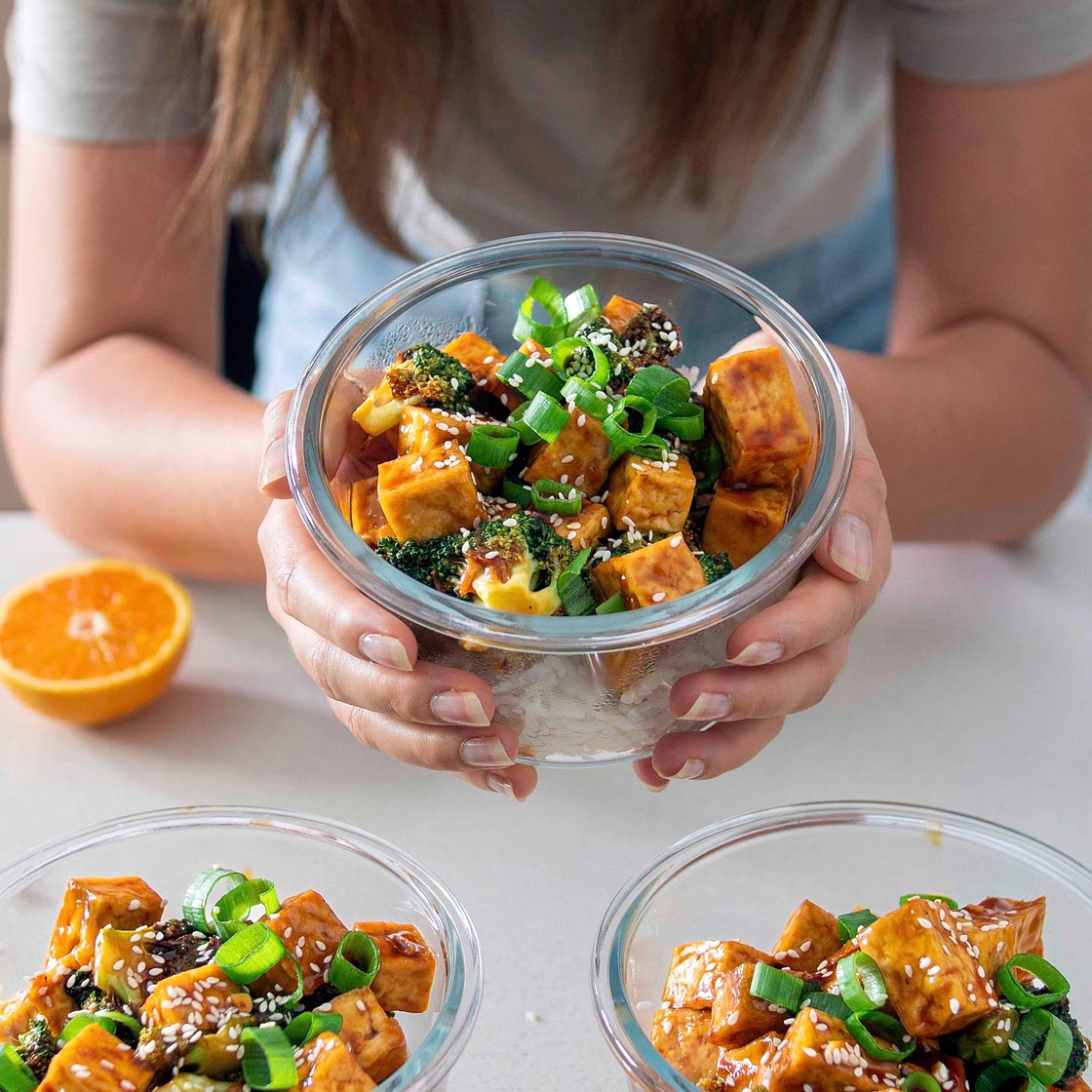 ORANGE TOFU & BROCCOLI (MEAL PREP)