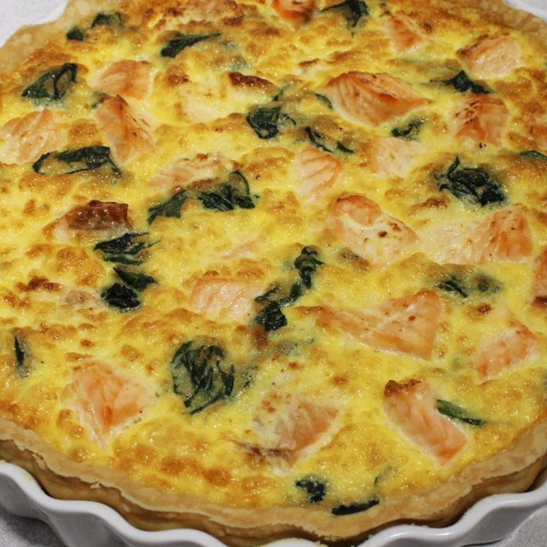 Quiche au saumon frais et aux épinards