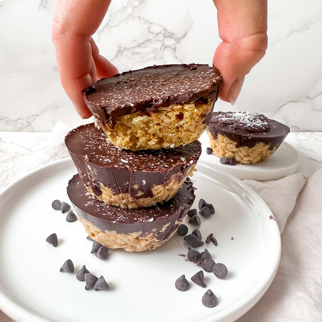 Chocolate Peanut Butter Rice Krispy Cups