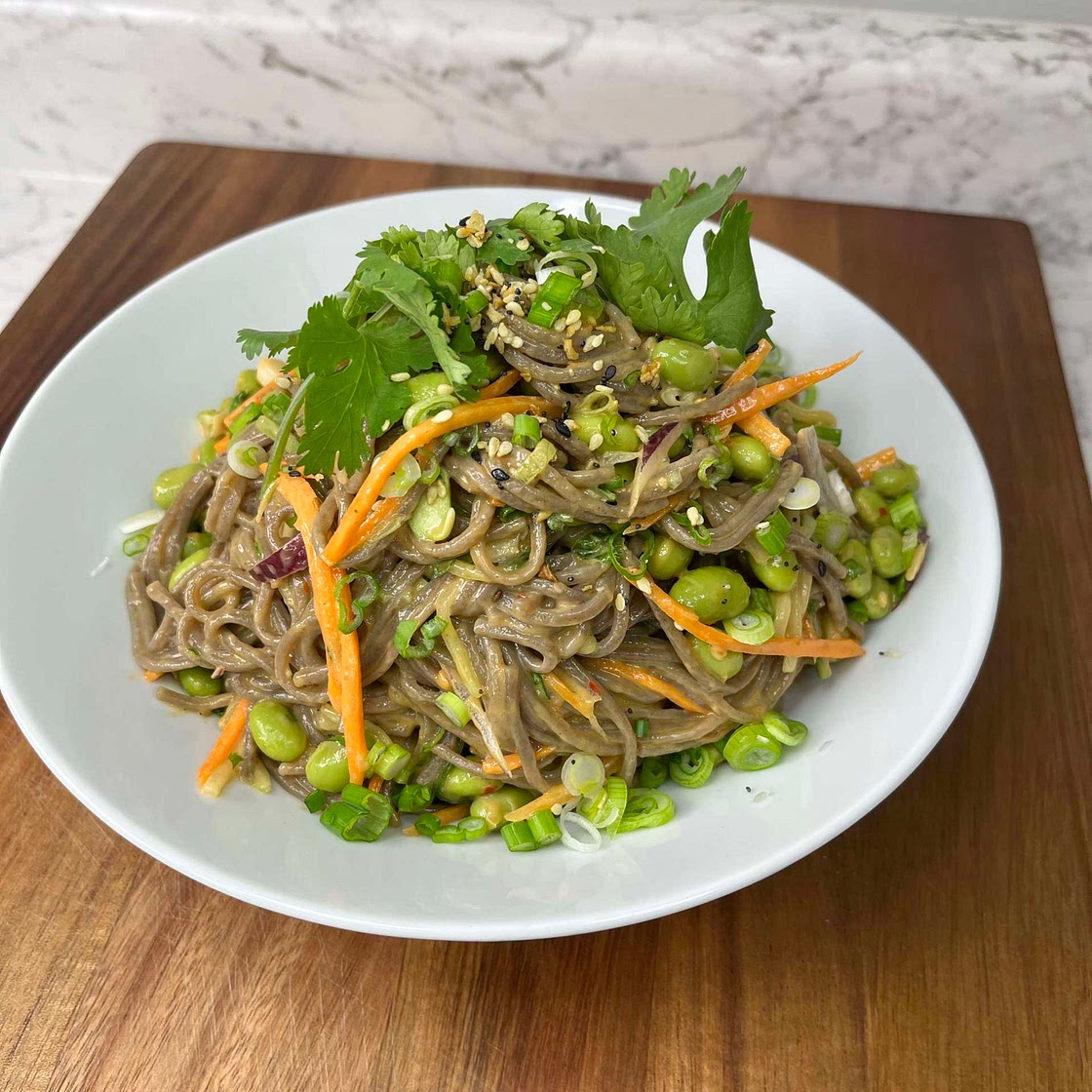 Soba noodle salad