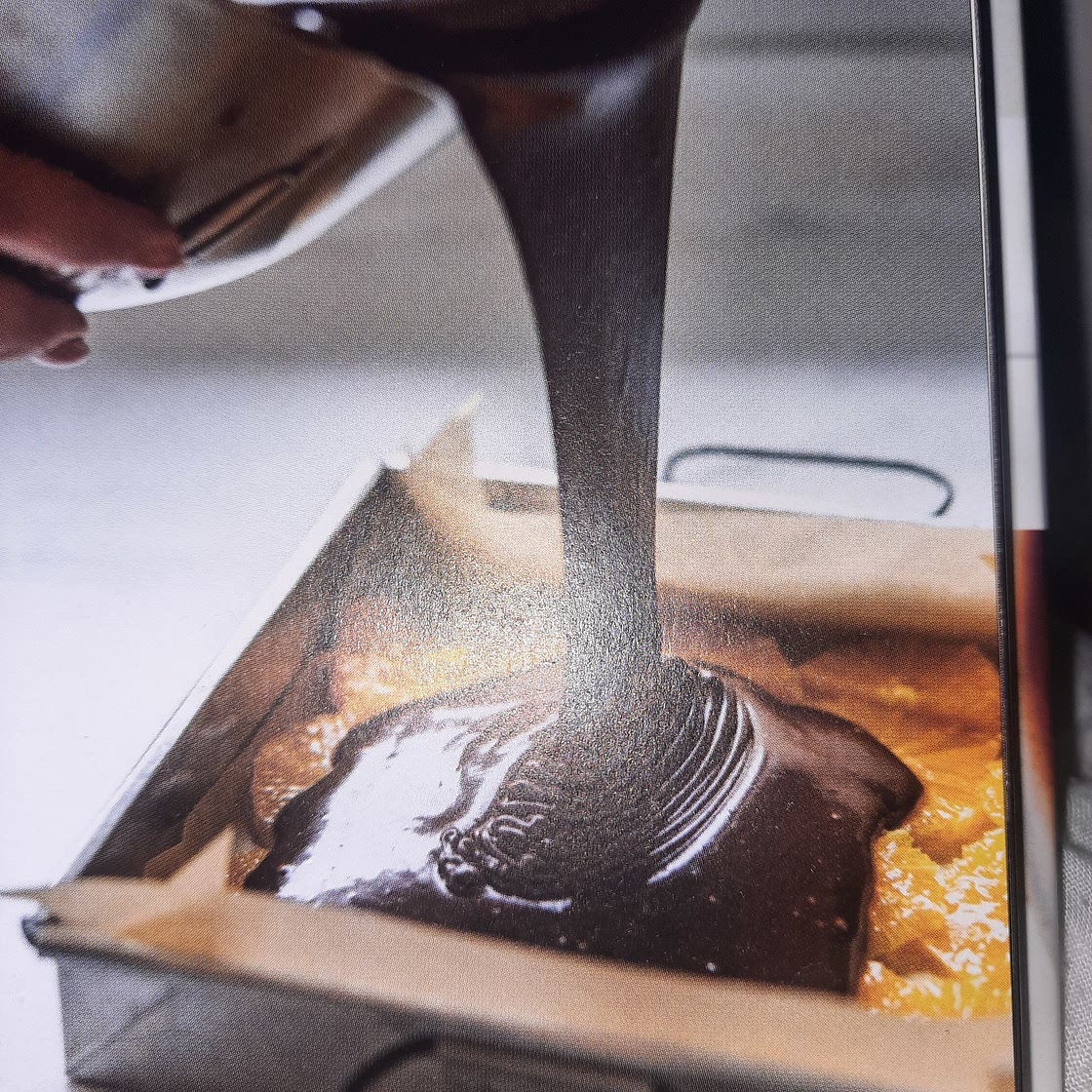 Upside-down carmilised chocolate orange brownies