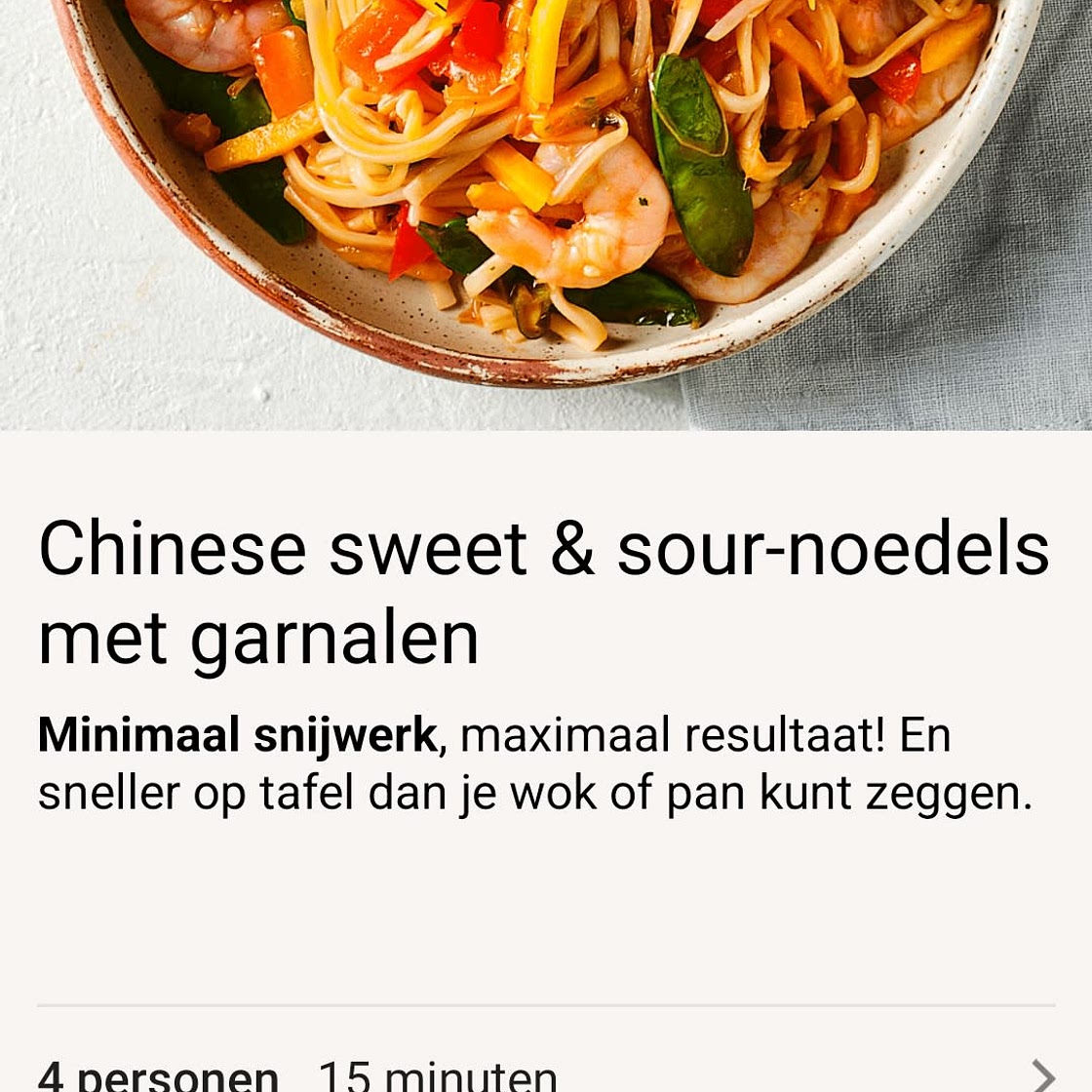 Chinese sweet & sour-noedels