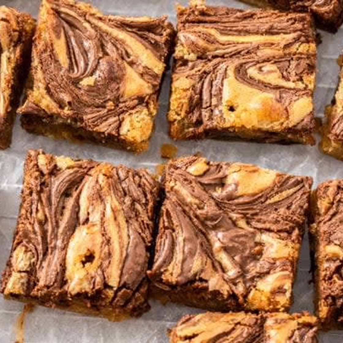 Nutella swirl blondies