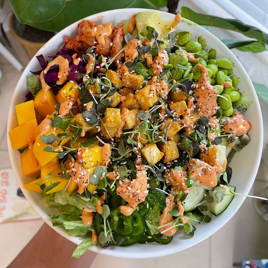 Vegan Poke Bowl + Crispy Tofu
