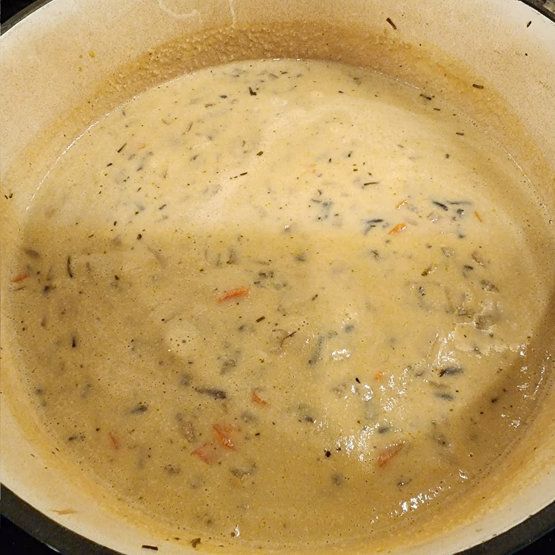 Vegan Creamy Cauliflower Wild Rice Soup