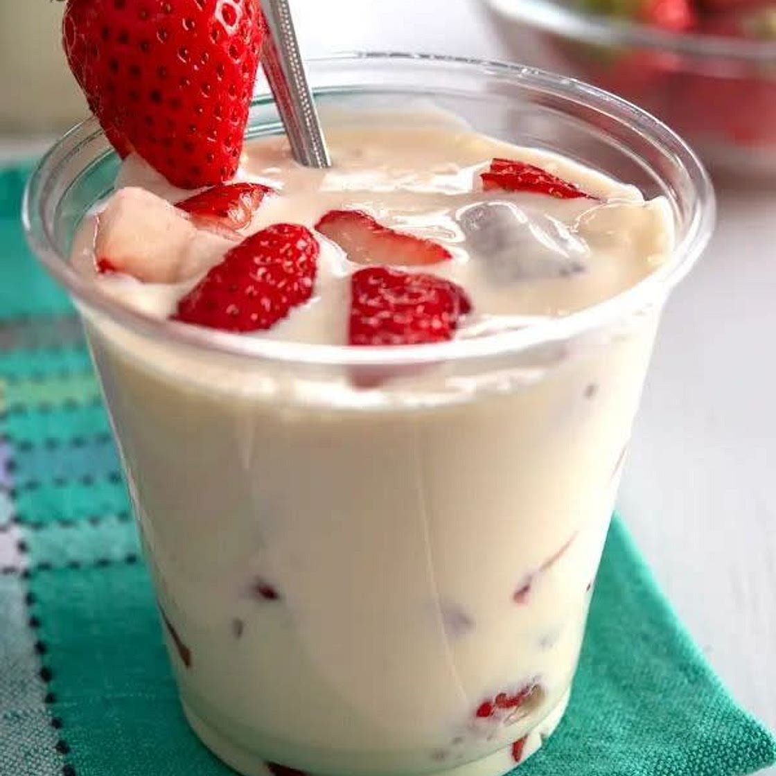 Fresas con crema
