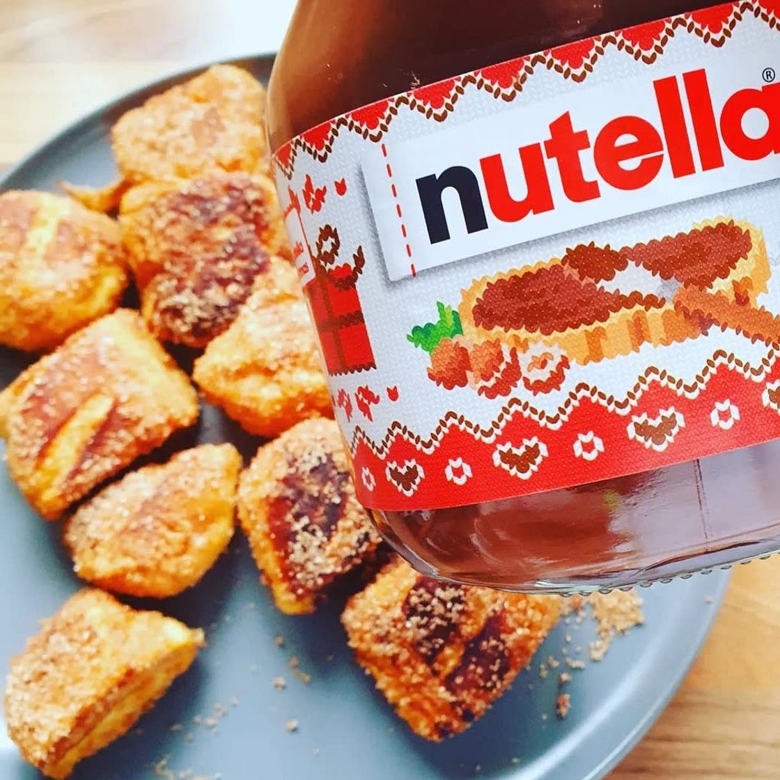 Fried Nutella brioche bites