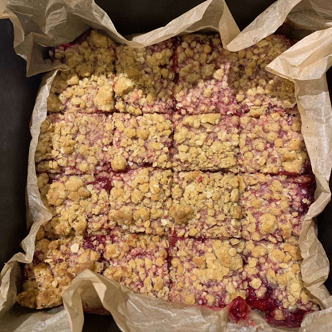 Raspberry Crumble Bars