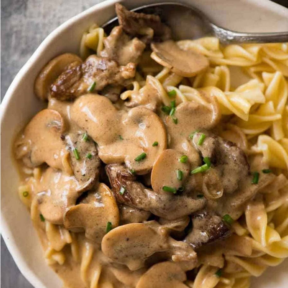 Beef stroganoff