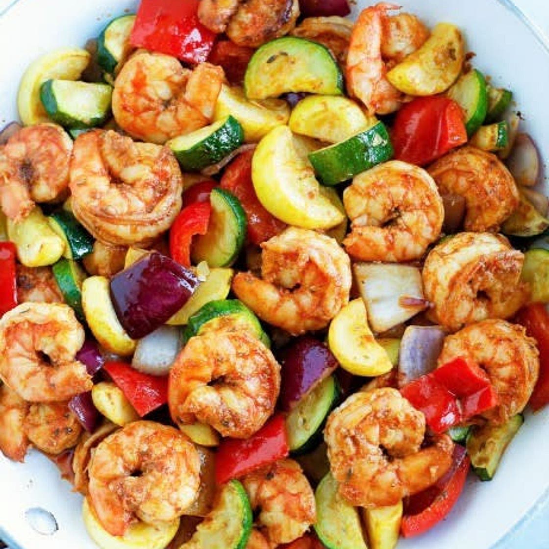 Sautéed Shrimp And Vegetable Skillet