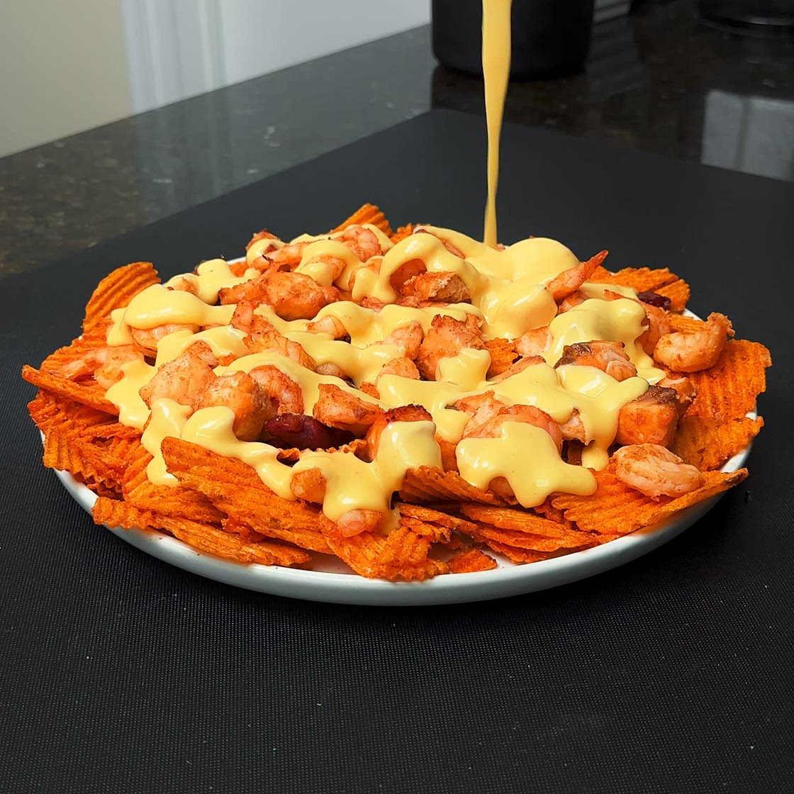 Air Fryer Boosie Seafood Nachos
