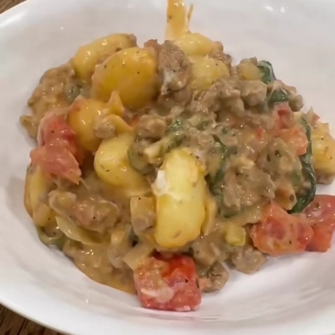 Creamy Beef and Gnocchi Skillet