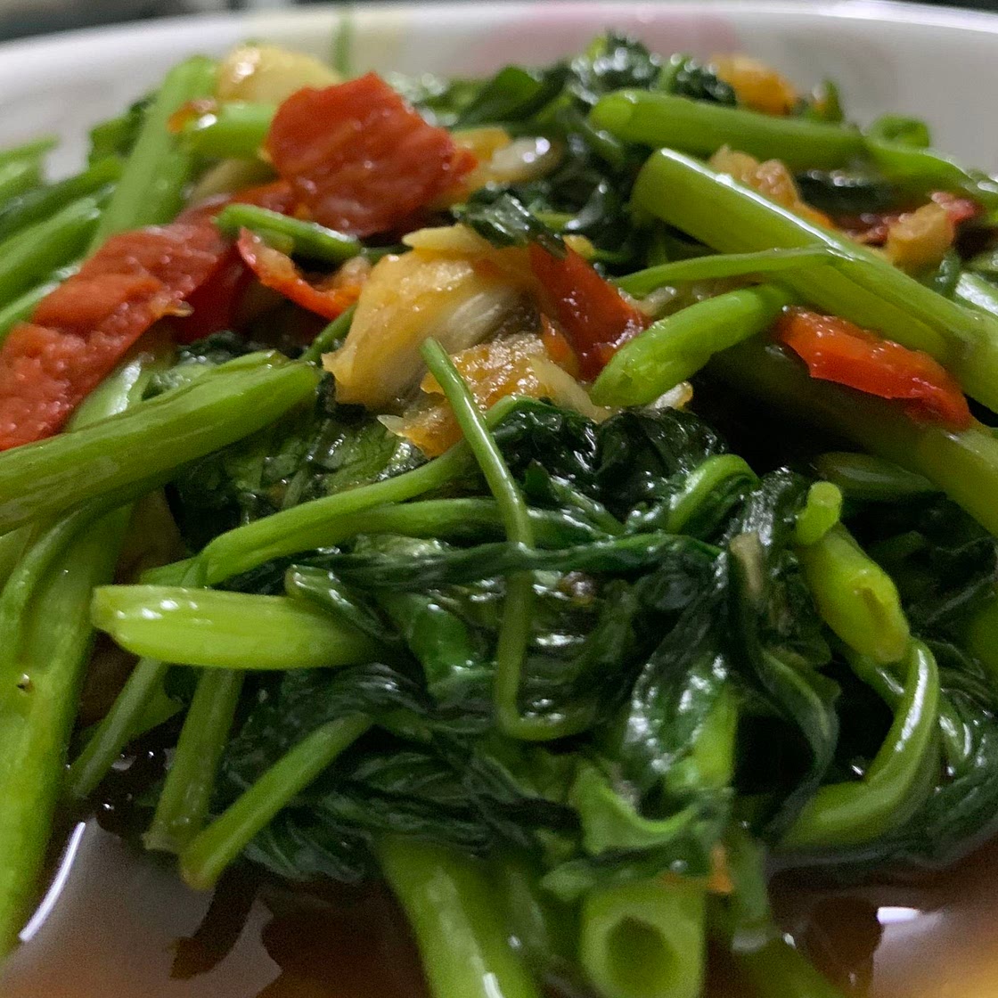 Thai Stir-Fried Pak Boong (Kangkung)