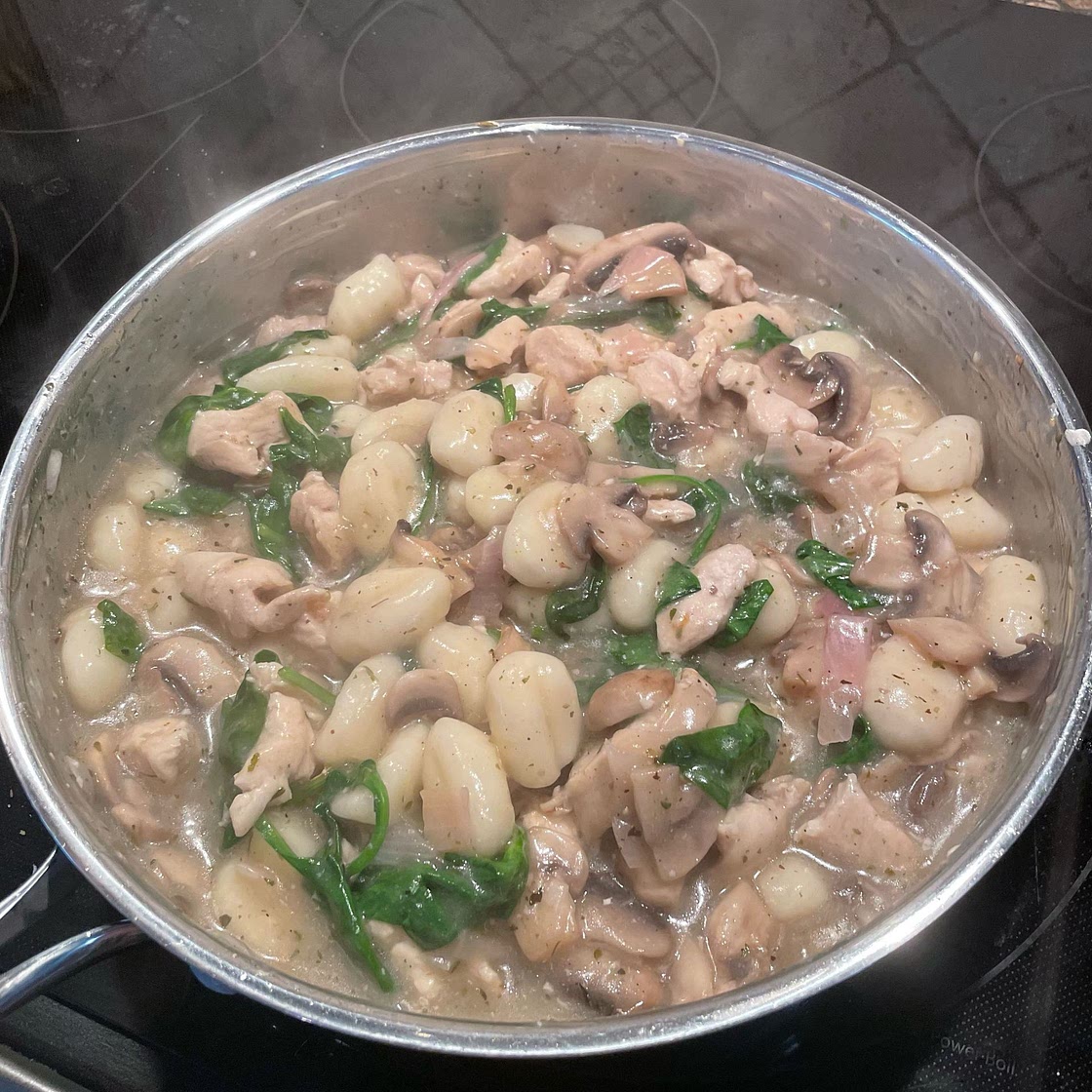 Vegan Gnocchi Mushroom Florentine