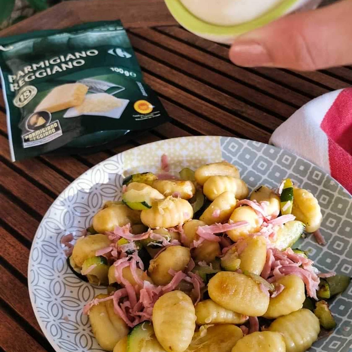 Gnocchi courgette jambon béchamel 