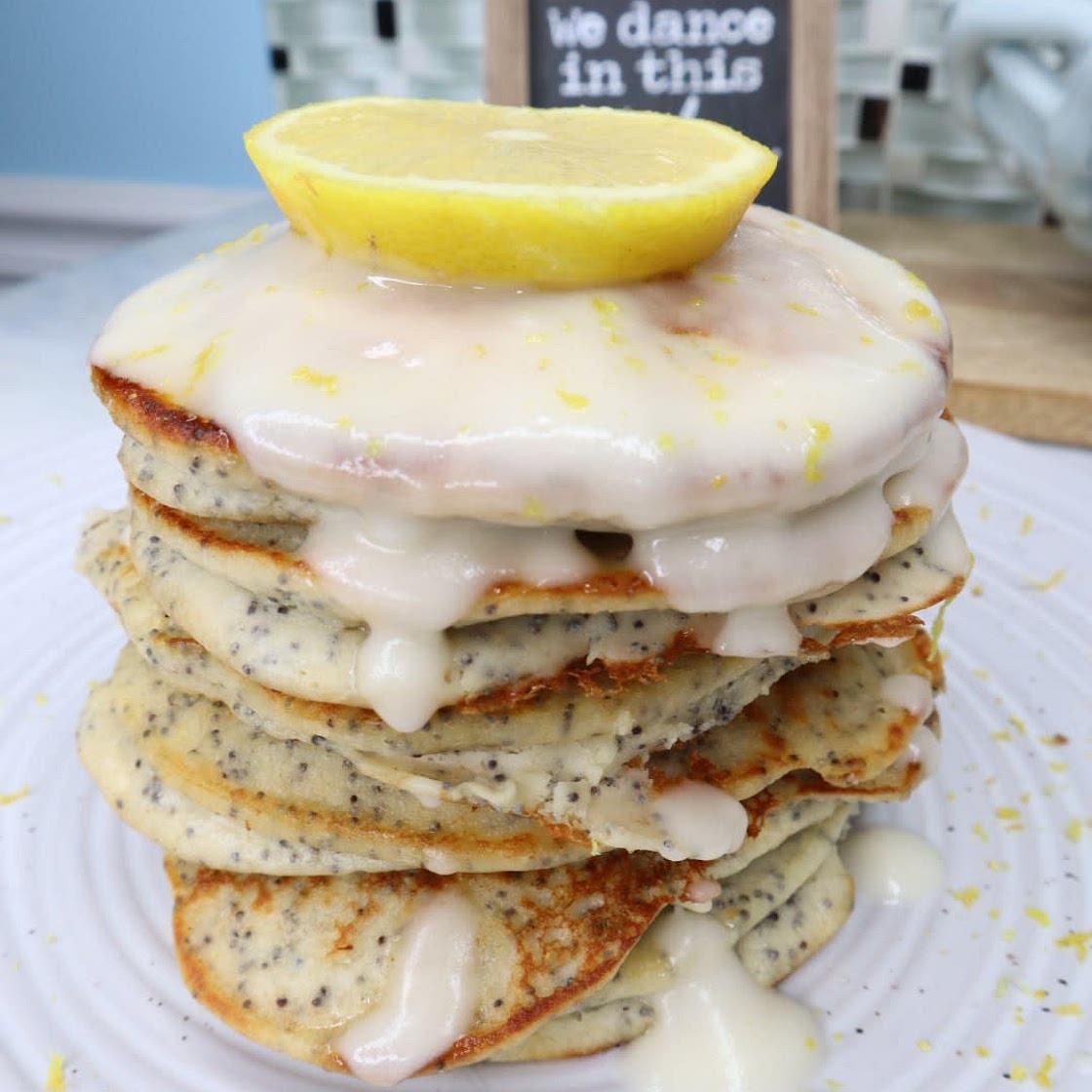Lemon Poppyseed Protein Pancakes