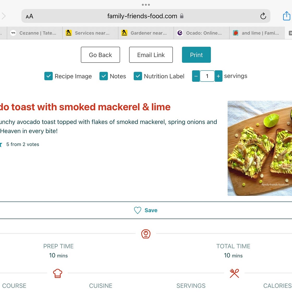 Avocado toast with smoked mackerel & lime - Family-Friends-Food
