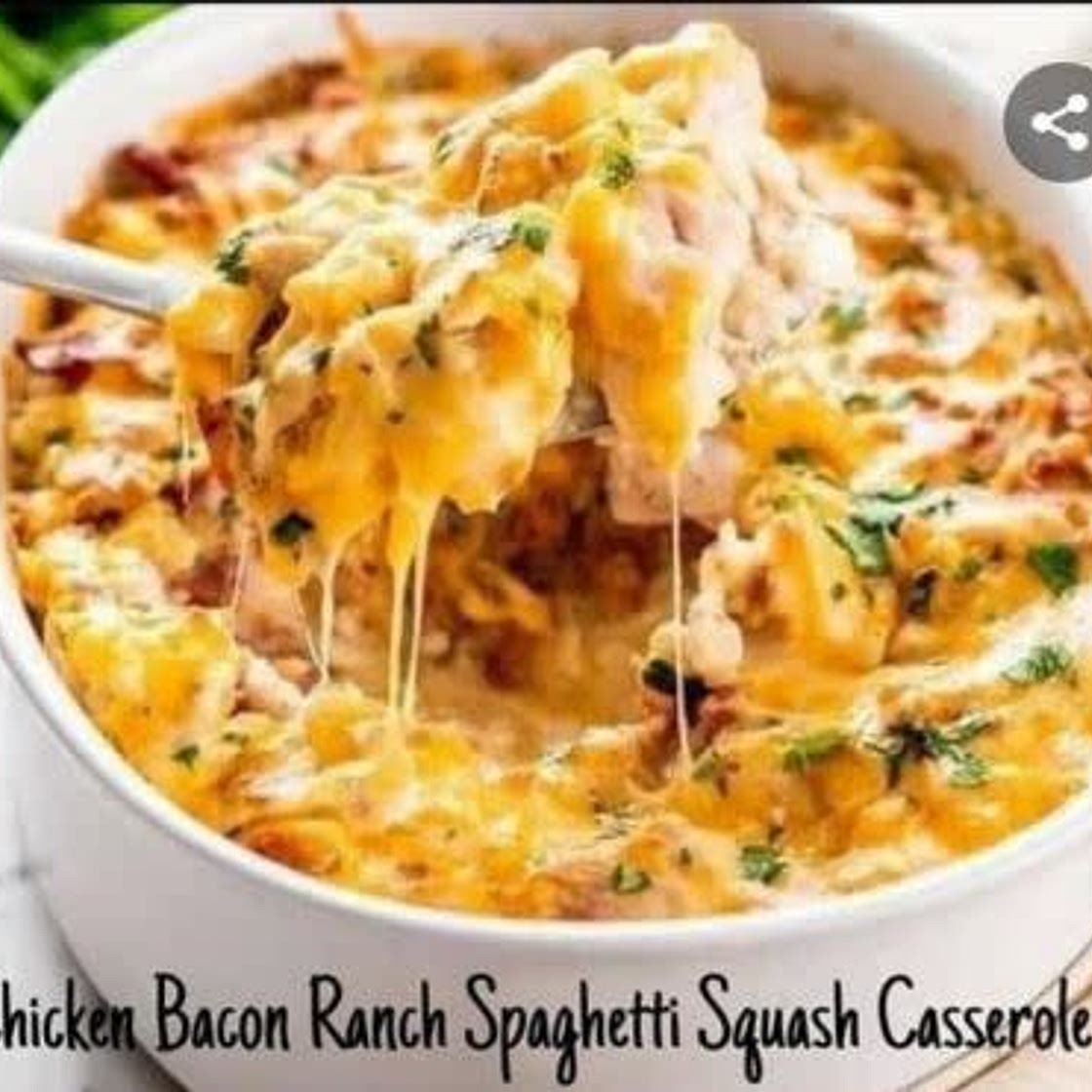 Chicken Bacon Squash Casserole