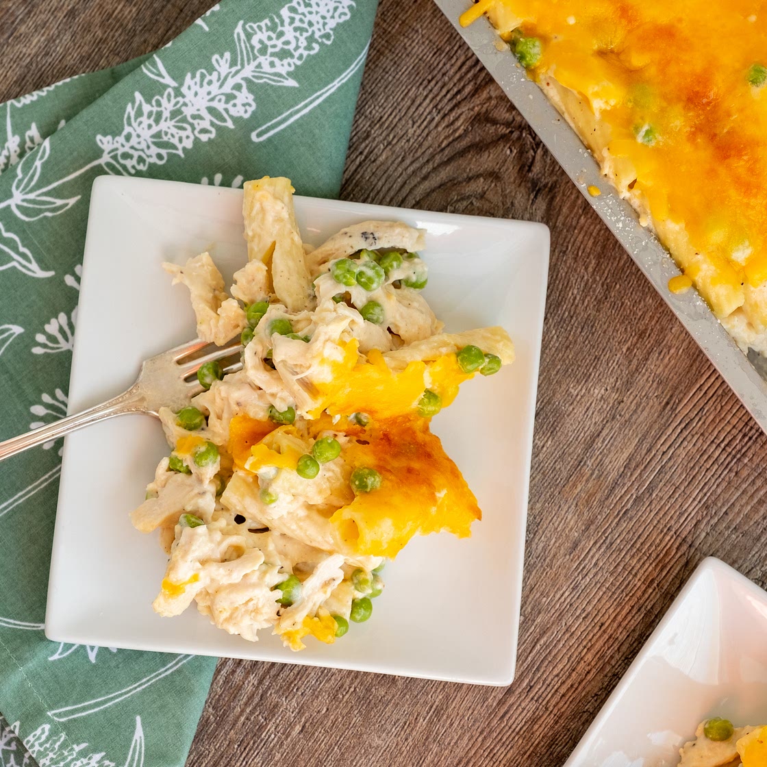 Chicken and Pea Alfredo Bake