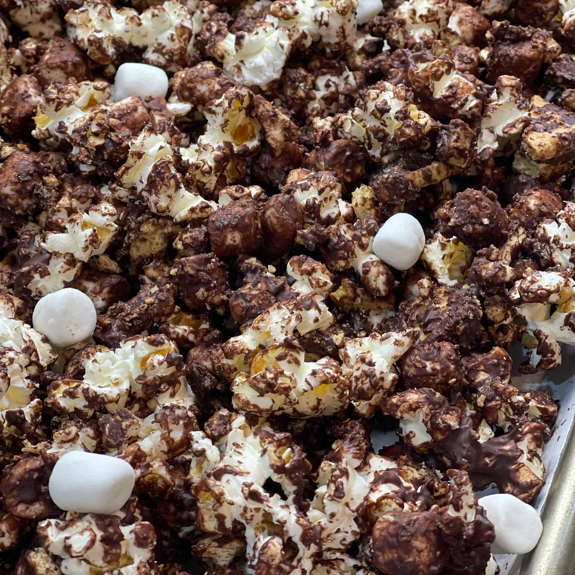 Girl Scout cookie s’mores popcorn mix 