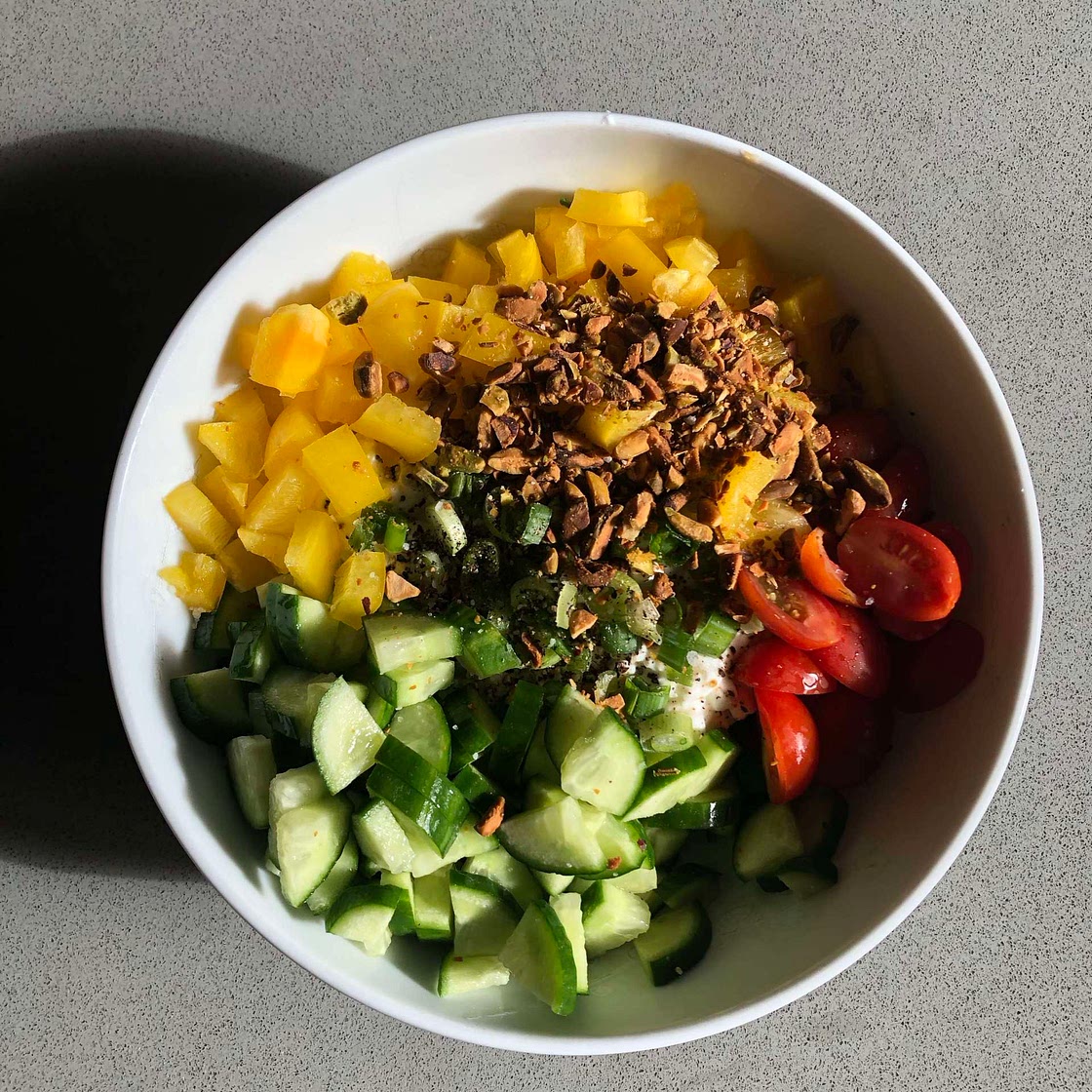 Savory Cottage Cheese Bowl