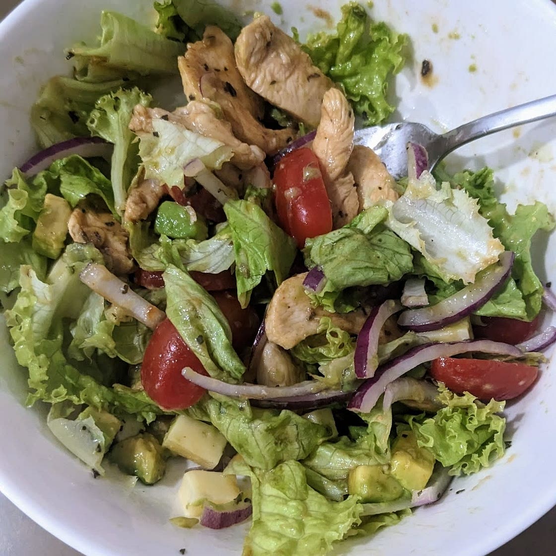 Chicken Avocado Caprese Salad