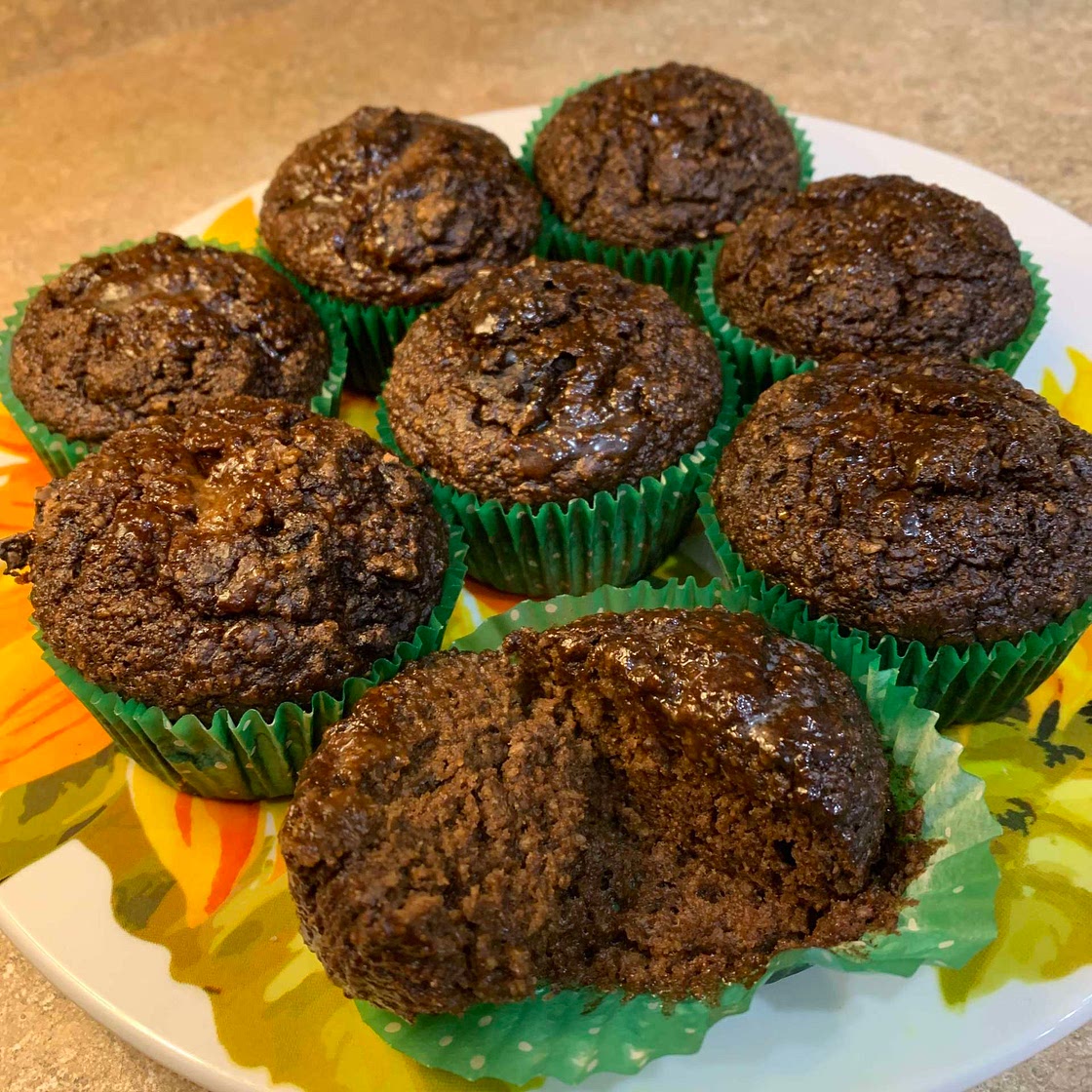 Chocolate Banana Oat Muffins