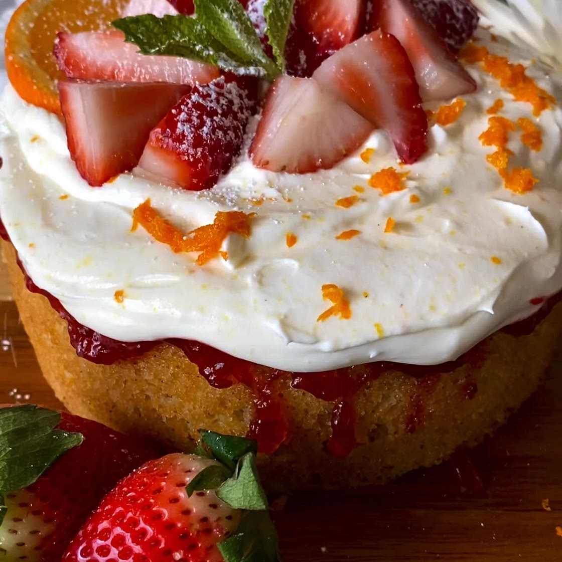 Strawberry Orange Spongecake