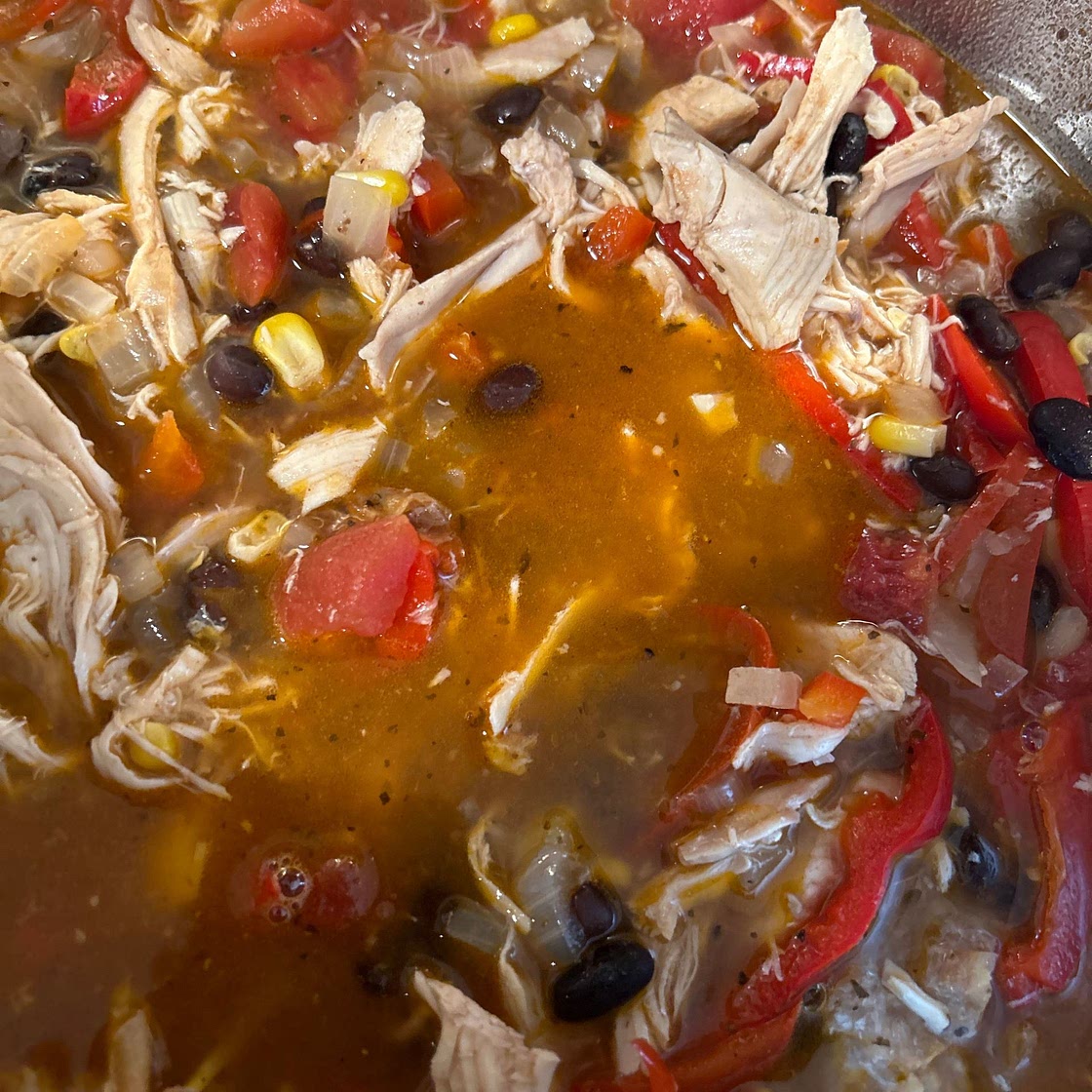 Easy Low Calorie Chicken Tortilla Soup with Rotisserie Chicken