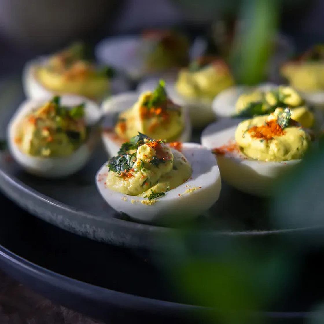 Keto Avocado Deviled Eggs